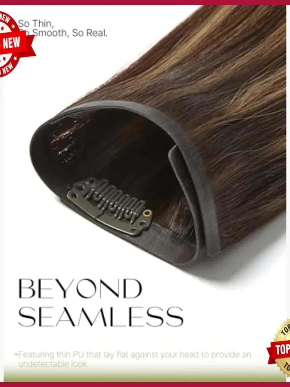Remy Human Hair Clip-In Extensions 100g Heat Resistant 7 Piece Set